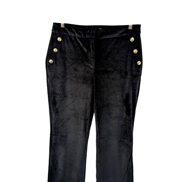 NWOT! MAISON D' AMELIE! LUXE BLACK VELOUR DOUBLE GOLD BUTTON ROWS SLACKS! SZ 14 - Picture 3 of 10